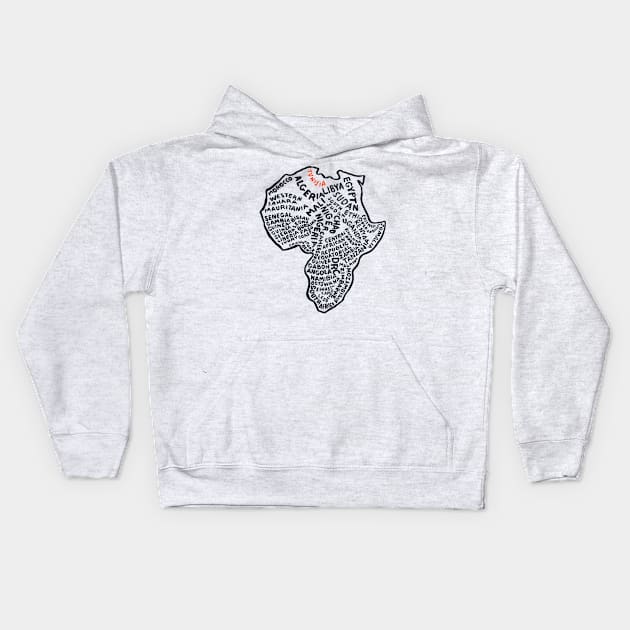 Africa Tunisia Kids Hoodie by KAMONE